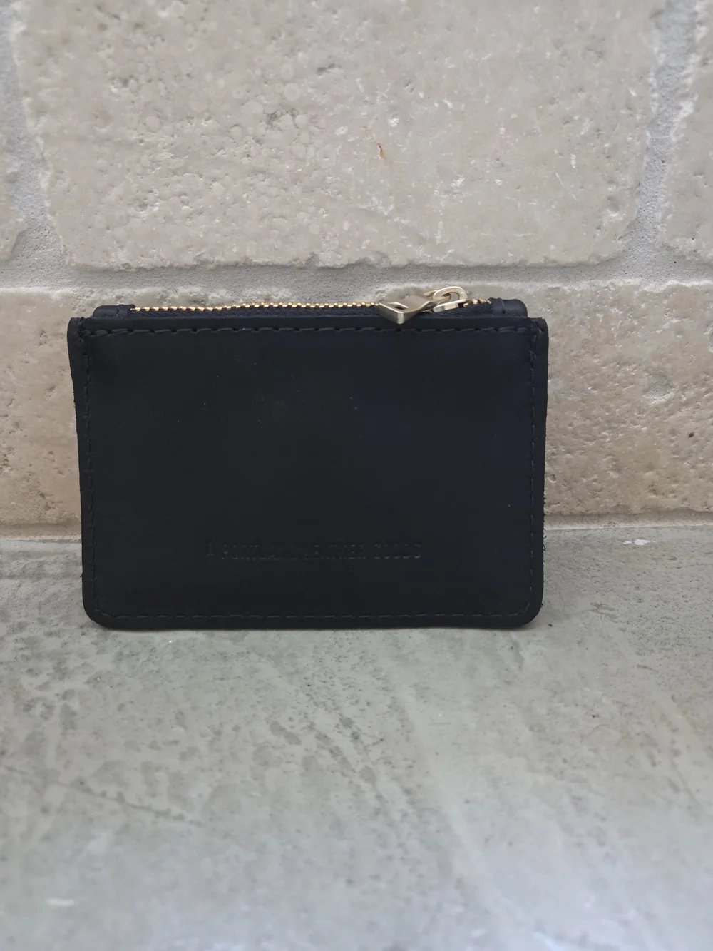 Portland Leather Black Snap Card Wallet